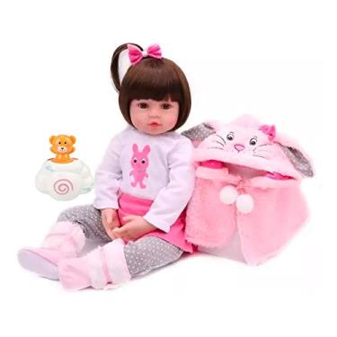 Imagem de Boneca Bebê Reborn Realista Original Npk Com Brinquedo Banho Urso Menina Linda