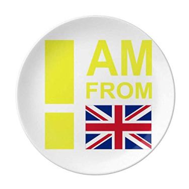 Imagem de Prato decorativo de porcelana Salver Prato de jantar I Am From United Kingdom