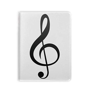 Imagem de Caderno branco com capa de goma branca e agudos Black Music