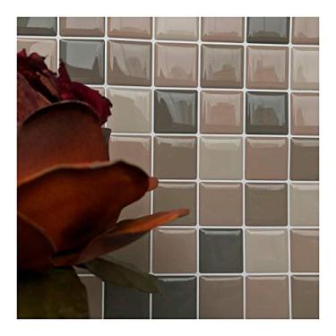 Imagem de Pastilha Adesiva Resinada Miscelânea Marrom Nude Kit 4 Placas