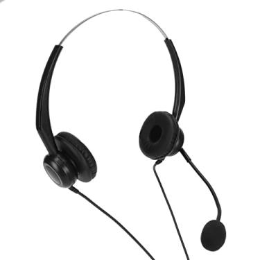 Imagem de Fone de Ouvido Comercial, Cancelamento de Ruído, Voz Clara, Fone de Ouvido Binaural, Proteção Auditiva, Leve, para Call Center (Interface dupla de 3,5 mm)