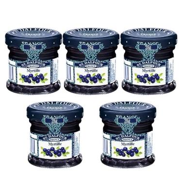 Imagem de Kit 5 Geleias Importadas Mini St Dalfour Mirtilo Degustação