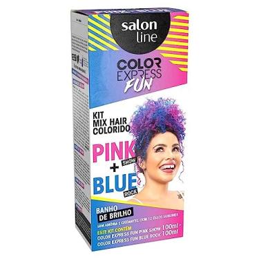 Imagem de Salon Line, Kit Tonalizante, Color Express Fun, Mix Hair Pink Show + Blue Rock, Não Vegano - 100 ml