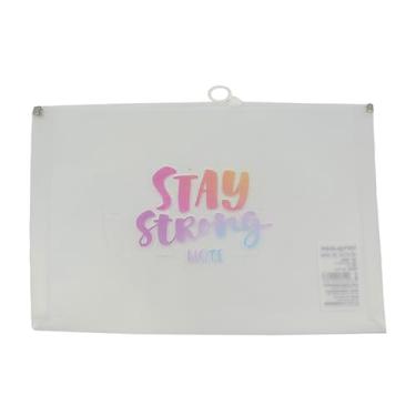 Imagem de Pasta Organizadora Documento A4 Fecho Papelaria Escritório Escolar (Stay Strong)