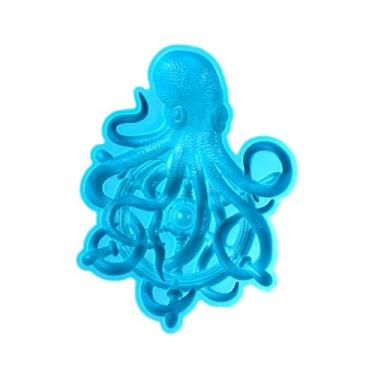 Imagem de Molde de silicone versátil para artesanato faça você mesmo, design de polvo, formas exclusivas de criaturas marinhas adequadas para amadores e estudantes molde marinho