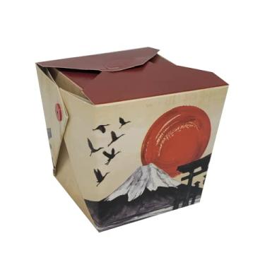 Imagem de 50 Embalagem Caixa Box para Delivery Ifood Comida Oriental Chinesa Yakisoba - Tamanho P(500ml) c/ 50un