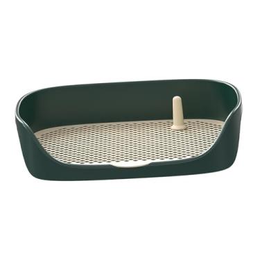 Imagem de ＫＬＫＣＭＳ Bandeja para penico para treinamento de cachorros, bandeja anti-respingos para animais de estimação, banheiro interno, lavatório portátil, canto, verde eu