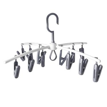 Imagem de Varal Cabide 12 Prendedores Pregadores de Roupa Gancho Cinza