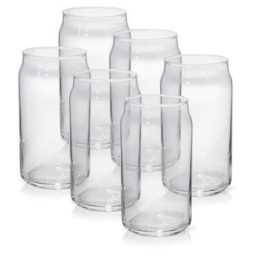 Imagem de Jogo de Copos Formato Lata Vidro 485ml 6 Peças Gourmet Mix