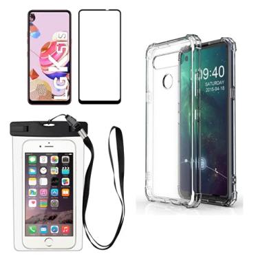 Imagem de Kit Capinha + Película 3d 9d + Capinha Celular Impermeável Compatível LG K51S