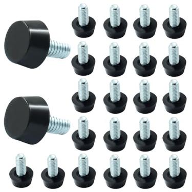Imagem de Zorveiio 24 peças de pés de nivelamento de móveis de 5/20.3 cm, kit de porca em T, parafuso de nivelamento deslizante para cadeira, rosqueado para móveis de pátio, mesas, cadeiras