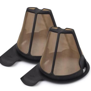 Imagem de Substituição reutilizável pacote com 2 filtros para sistema térmico de vidro de café Ninja, filtro permanente compatível com qualquer modelo da série CF09X, número de peça CFPFILTER90