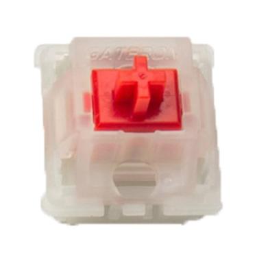 Imagem de GATERON Interruptores de teclado Milky Red Pro, KS-3X1 45 g Force Linear RGB LED pré-lubrificado, 5 pinos, interruptores de chave LED com orifício passante para teclado mecânico MX (35 peças)