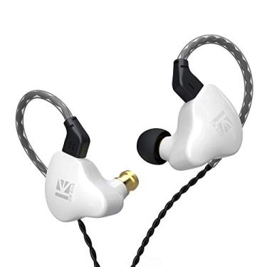 Imagem de Músicos fones de ouvido KBEA KS1, fone de ouvido Yinyoo KS1, com novo driver dinâmico de 10 mm em orelhas para cantores com cabo de 2 pinos destacáveis 0,75 mm(sem microfone, branco)