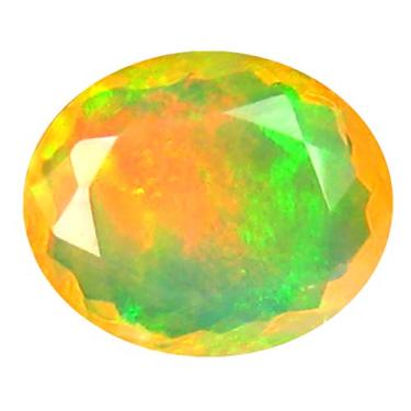 Imagem de 1,78 ct AAA+ Qualidade premium da pedra preciosa corte oval (10 x 9 mm) opala arco-íris não aquecida genuína pedra preciosa solta