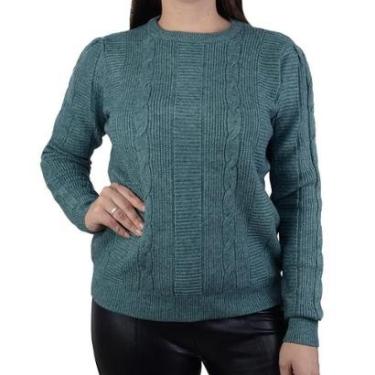 Imagem de Blusa Feminina Facinelli By Mooncity Tricot Verde - 650970-Feminino