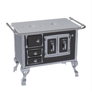 Imagem de Fogao a Lenha N 1 Sec Chapa de Aluminio Preto Sem Tampa