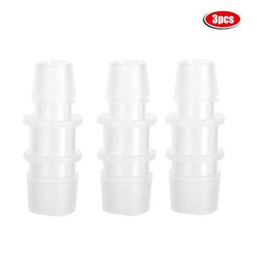 Imagem de Conector de aquário, adaptador de diâmetro variável de plástico, encaixe reto de mangueira de bomba de ar, tubulação de companhia aérea para conexão (12mm/16mm interchangeable, 3 pieces per pack)