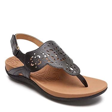 Imagem de Rockport Sandália feminina Ridge Circle Sling Slide, Preto, 8 Wide