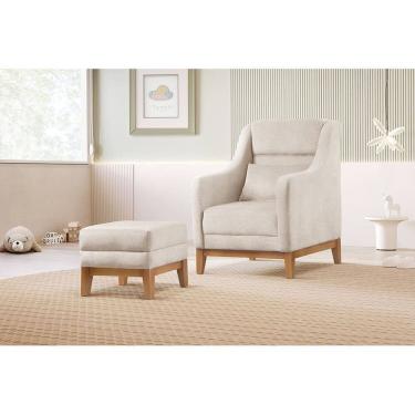 Imagem de Poltrona de Amamentação com Puff Áquila Nude