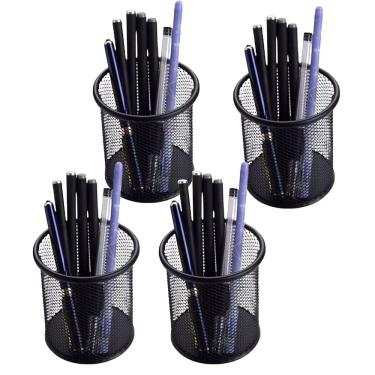 Imagem de Porta Lapis Telado Kit 4 Unidades Organizaçao Mesa de Trabalho Caneta Regua Treco Lapis Home Office Escrivaninha Escritorio Empresa Versatil Multiuso