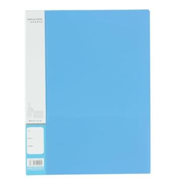 Imagem de M&G Fichário de 20 bolsos com mangas de plástico 23 x 30 cm, pasta de portfólio com protetores de folha transparentes, livro de apresentação de arte, exibição de 40 páginas, organizador de papel para