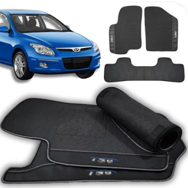 Imagem de Tapete Borracha Compatível Com I30 2007 2008 2009 2010 2011 2012 2013 2014 2015 2016 2017 Proteção do Carpete e Assoalho