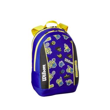 Imagem de WILSON Mochila de tênis Minions 3.0 Junior – comporta até 2 raquetes, azul/amarelo