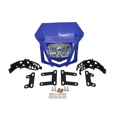 Imagem de PowerMotor Placa de farol de bicicleta suja, farol de motocicleta para CRF 150 230 XR YP20 2016-2023 carenagem esportiva dupla Dirtbike Enduro Supermoto Motocross Carenagem (azul)