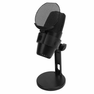 Imagem de Microfone USB para PC para Jogos, Microfone Condensador USB para Jogos, Função de Mudo Rápido Filtro Pop Luz Colorida Integrada na Placa de Som HiFi Interface Tipo C para Jogos