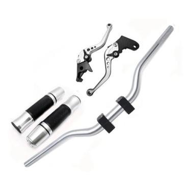 Imagem de Kit Guidão Naked Manopla Fechada Jupiter Manete Cb250f Cg150 A Disco -