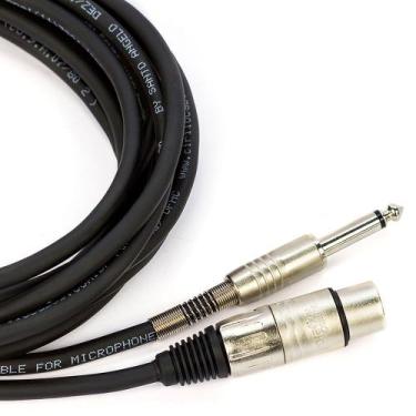 Imagem de Cabo de Microfone Santo Angelo Ninja P10 Mono x Cannon Femea - 10 Metr