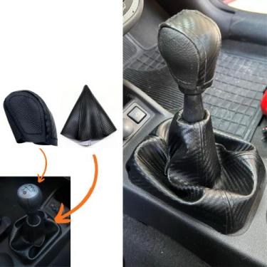 Imagem de Capa E Coifa Carbon Manopla E Alavanca Câmbio Manual Corsa 2008 2009 2