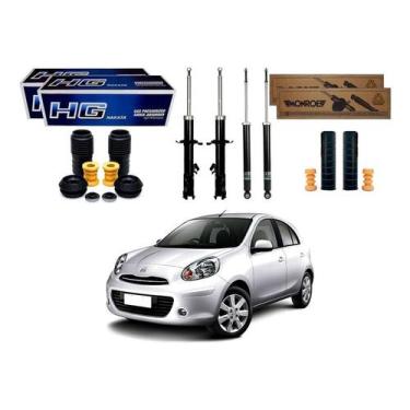 Imagem de Kit Amortecedor Dianteiro Traseiro March 1.0 1.6 2011 A 2014 - Nakata