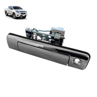 Imagem de Maçaneta Tampa Traseira S10 2013 em Diante Cromada Com Furo - ORI TRUC