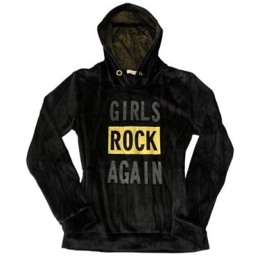 Imagem de Blusa De Frio Moletom Menina Veludo Estilosa Fechada Capuz - Anj Modas