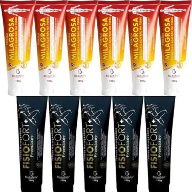 Imagem de Atacado 6 Pomada Milagrosa 150G + 5 Pomada Fisiofort Premium - Bio Ins