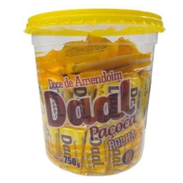 Imagem de Kit 5 Potes Paçoca Rolha Daal Com 50 Unidades 750Gr