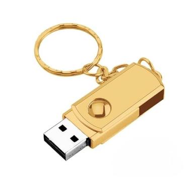 Imagem de PENDRIVE METALIZADO USB DE 3.0, COM CAPACIDADE DE ARMAZENAMENTO DE 2TB. (DOURADO)