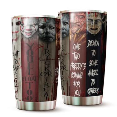 Imagem de AstralWardrobe Copo de terror - Presentes para Halloween - Xícara de café de Halloween - Presentes para homens, mulheres no aniversário, Natal - Copo de terror - Decorações de Halloween - Copo de