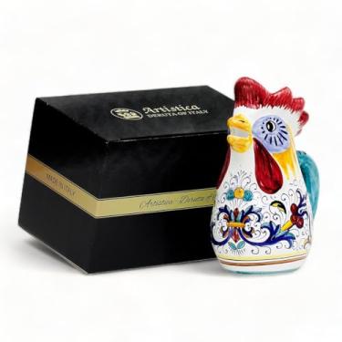 Imagem de Autêntico Deruta Rooster of Fortune Pitcher – Apresentado em uma elegante caixa de presente da marca – Pintado à mão em Deruta, Itália – enviado com cartão Rooster of Fortune Myth e um certificado de