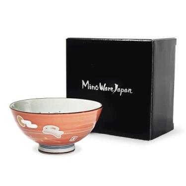 Imagem de MINO WARE JAPAN Tigela de arroz de cerâmica japonesa estilo tradicional Chawan Pottery, pode ir à lava-louças, feita no Japão (Totoya Usagi, pequeno (nakahira))