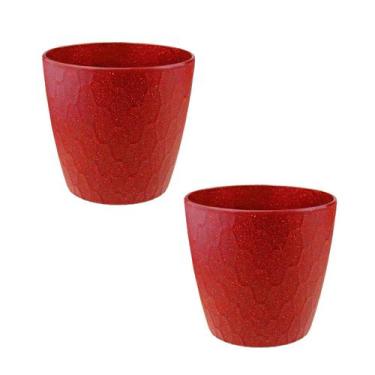 Imagem de 2 un Vaso plantas colmeia decorativo flores G VERMELHO - EVO