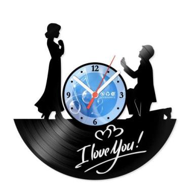 Imagem de Relógio De Parede Disco Vinil Diversos - I Love You - VDI-036 - Modern