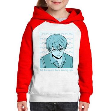 Imagem de Moletom Infantil Fall Down Seven Times, Stand Up Eight - Foca na Moda,