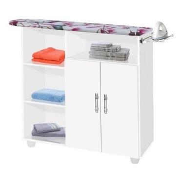 Imagem de Tabua De Passar Roupa At Branca 2 Portas C/ Apoio Para Ferro - PASSE B