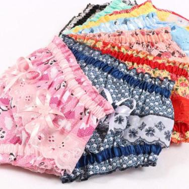 Imagem de Kit 3 Calcinhas Infantil Bebê Bunda Rica Menina Algodão Fofa - C & Z K