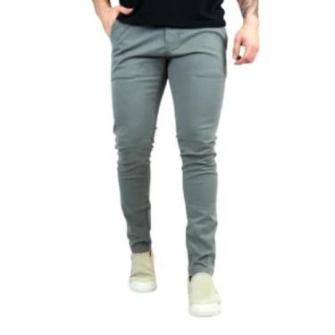 Imagem de calça masculina esporte com elastano slim - Diversas, Azul piscina, 40