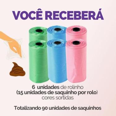 Imagem de Kit Cata Caca Rolinhos C/ 15 Sacos De Lixo Cada Coco Pet Gato E Cachor