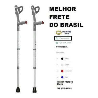 Imagem de Muleta Ortopédica Canadense Auxiliar Par Take Care 120 Kg - TakeCare, 